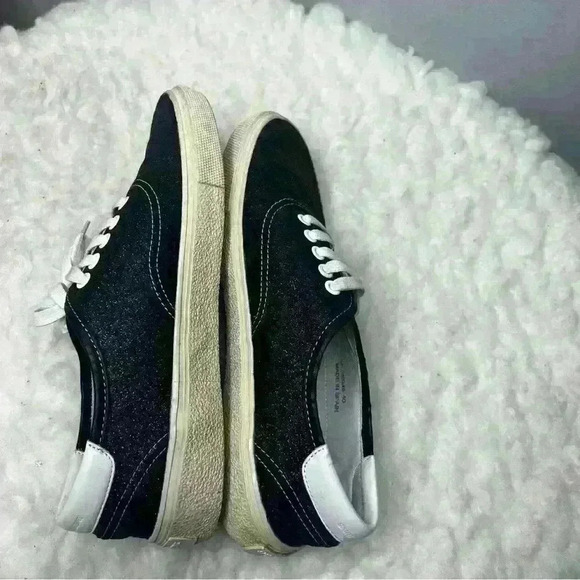 Saint Laurent Black Bedford Glitter Court Classic Sneakers - Picture 4 of 9